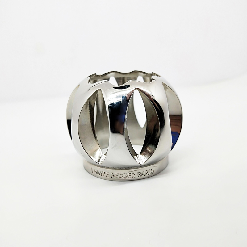 Custom Luxury Silver Zinc Alloy Die Casting Factory Metal Cap For Aromatherapy Bottle