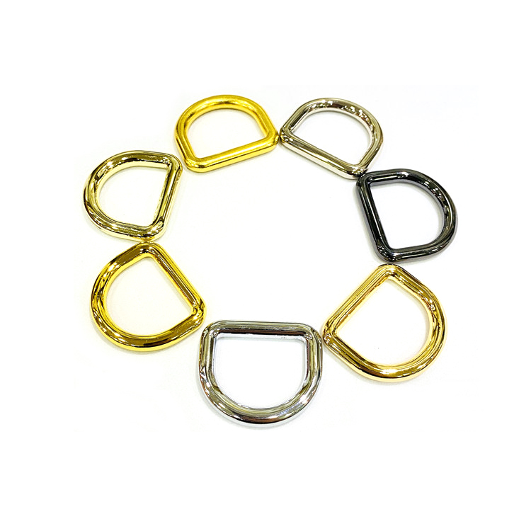 Customized Zinc Die Casting Multi Purpose Metal D Ring Semi Circular D Ring for Hardware Bags Ring Hand DIY Accessories