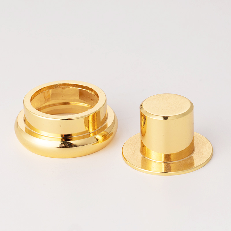 Golden Round Metal Cap For Perfume Bottle Zamak Die Casting Manufacturer