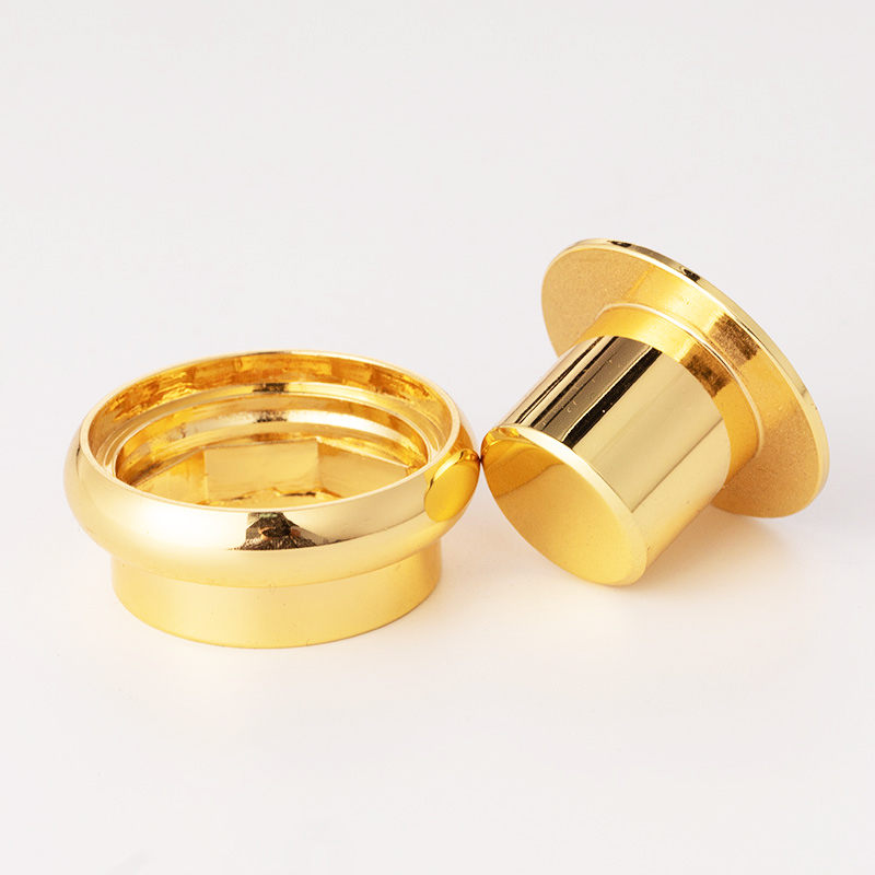 Golden Zinc Die Casting Round Custom Metal Perfume Cap For Fragrance Bottle
