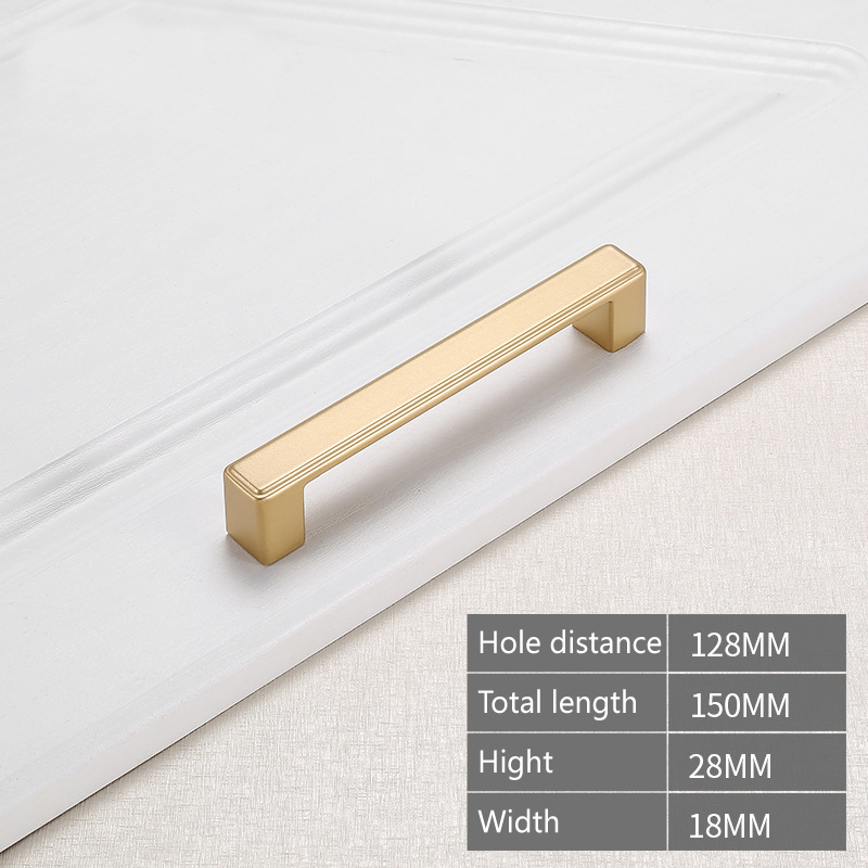 Aluminum Alloy Die Casting Golden Metal Wardrobe Door Handle China Die Casting Custom Factory