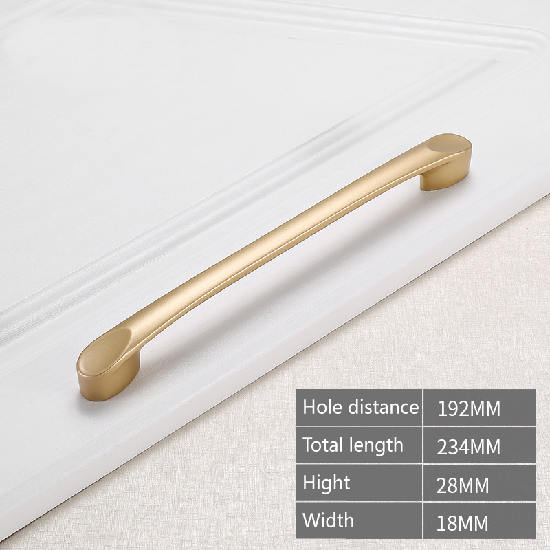 Aluminum Alloy Die Casting Golden Metal Wardrobe Door Handle China Die Casting Custom Factory