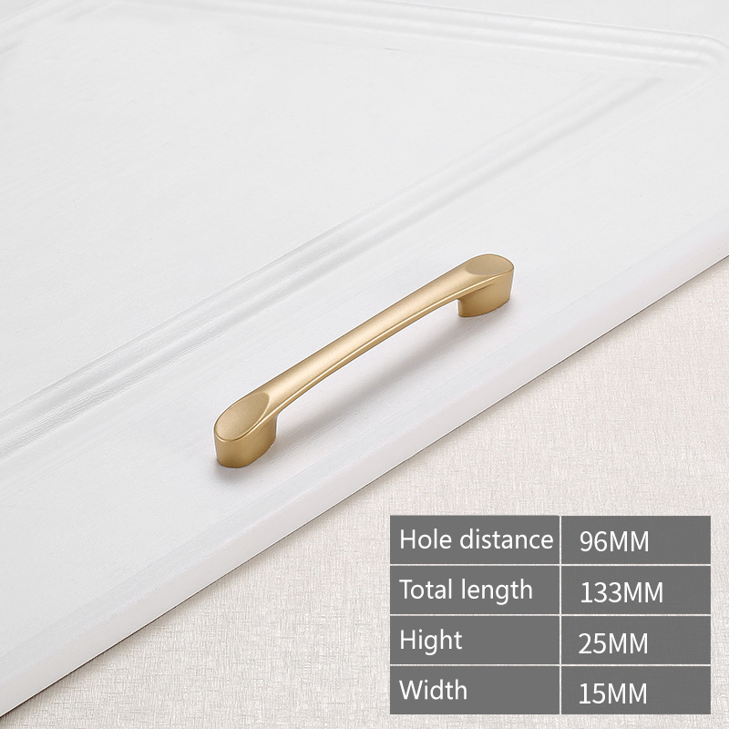 Aluminum Alloy Die Casting Golden Metal Wardrobe Door Handle China Die Casting Custom Factory